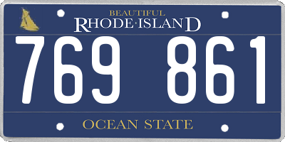 RI license plate 769861