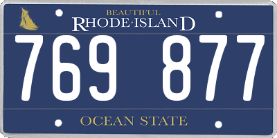 RI license plate 769877