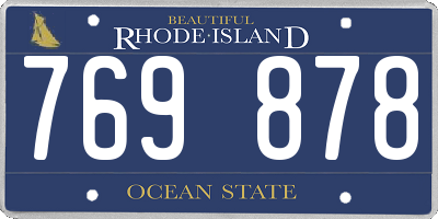 RI license plate 769878