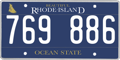 RI license plate 769886