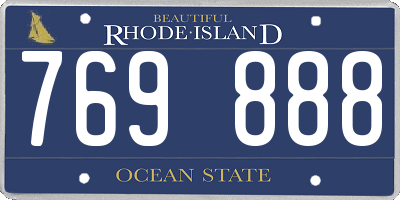RI license plate 769888