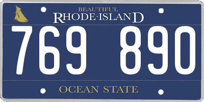 RI license plate 769890