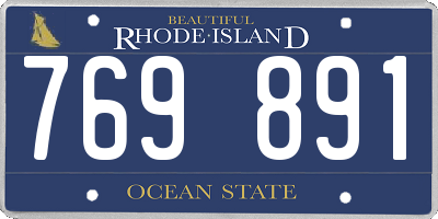 RI license plate 769891