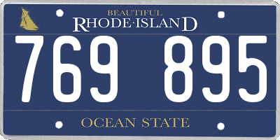 RI license plate 769895