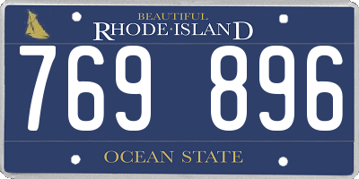 RI license plate 769896