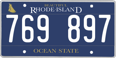RI license plate 769897