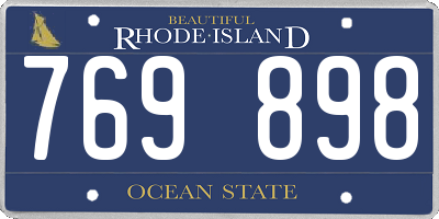 RI license plate 769898