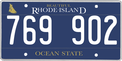 RI license plate 769902