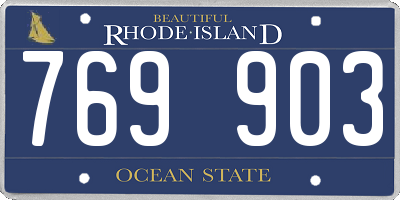 RI license plate 769903