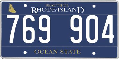 RI license plate 769904