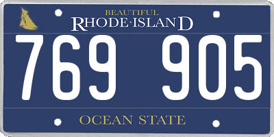 RI license plate 769905