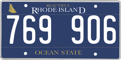 RI license plate 769906