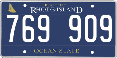 RI license plate 769909