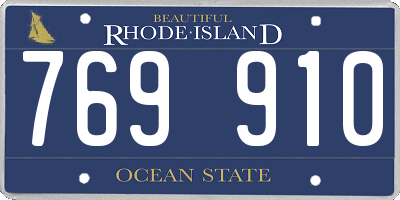 RI license plate 769910