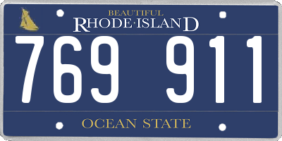 RI license plate 769911