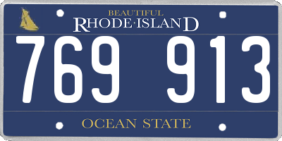RI license plate 769913