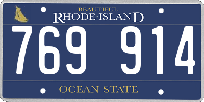 RI license plate 769914