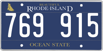 RI license plate 769915