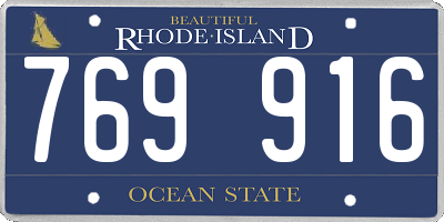RI license plate 769916