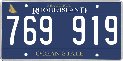 RI license plate 769919