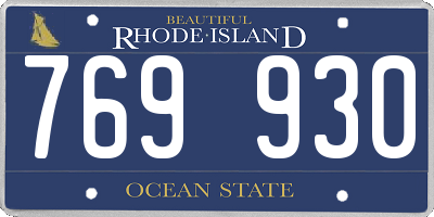 RI license plate 769930