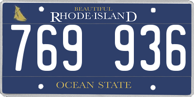 RI license plate 769936
