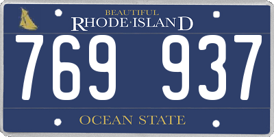 RI license plate 769937