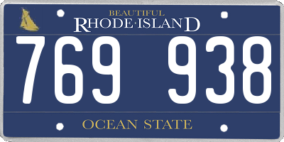 RI license plate 769938