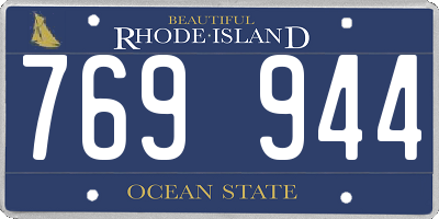 RI license plate 769944