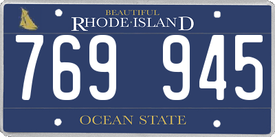 RI license plate 769945