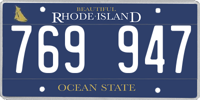 RI license plate 769947