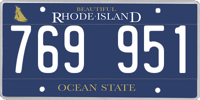 RI license plate 769951