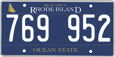 RI license plate 769952