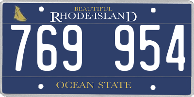 RI license plate 769954
