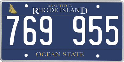 RI license plate 769955