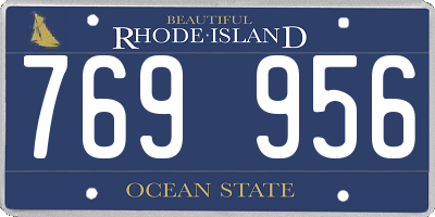 RI license plate 769956