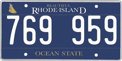 RI license plate 769959