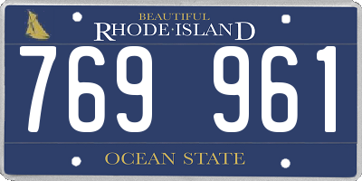 RI license plate 769961