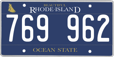 RI license plate 769962
