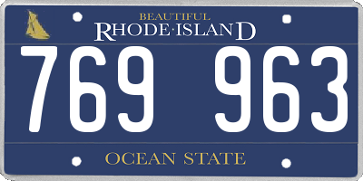 RI license plate 769963