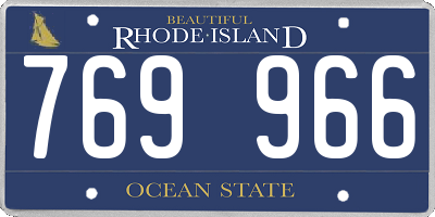 RI license plate 769966