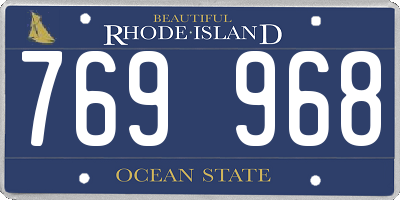 RI license plate 769968