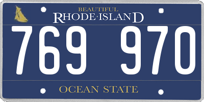 RI license plate 769970