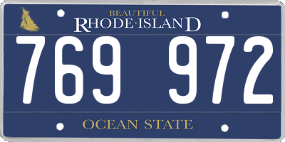 RI license plate 769972