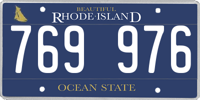 RI license plate 769976