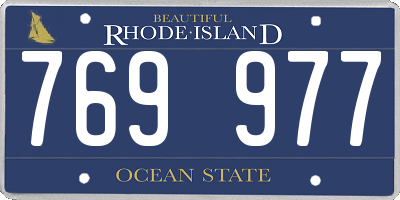 RI license plate 769977