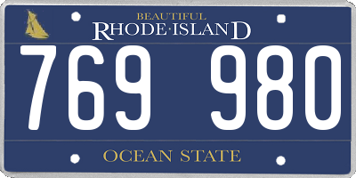 RI license plate 769980