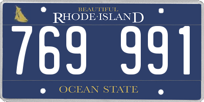 RI license plate 769991