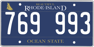 RI license plate 769993