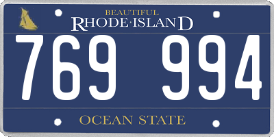 RI license plate 769994